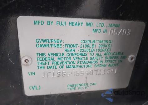 2004 Subaru Forester 2.5Xt из США, поврежденный, VIN JF1SG69654G711341